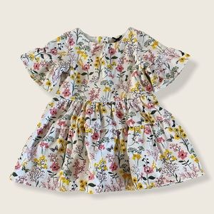 Toddler Girl Dress 12M 18M Floral Bell Sleeve